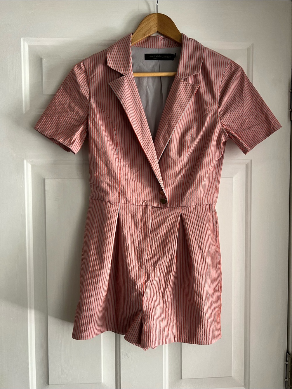 House of Harlowe 1960 x REVOLVE | (sz xs) Retro Pinstripe Pinup Romper